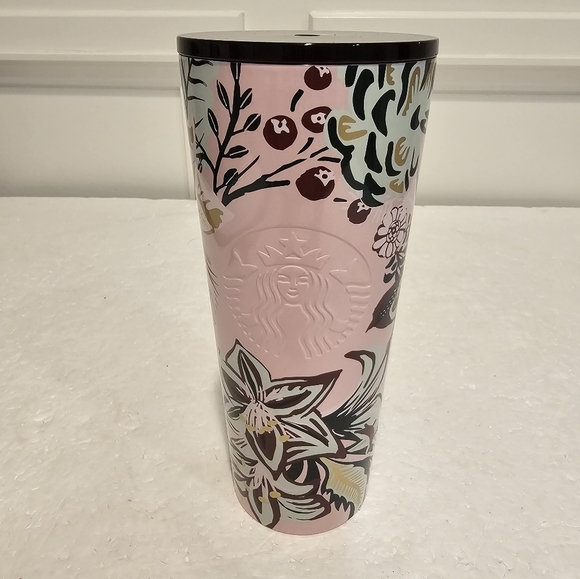 Starbucks Other - Starbucks Rare 2022 Holiday Pink Enchanted Forest Berry Stainless 24oz T…